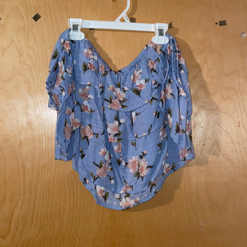 American Eagle Flow Blouse with Attached Sleeves